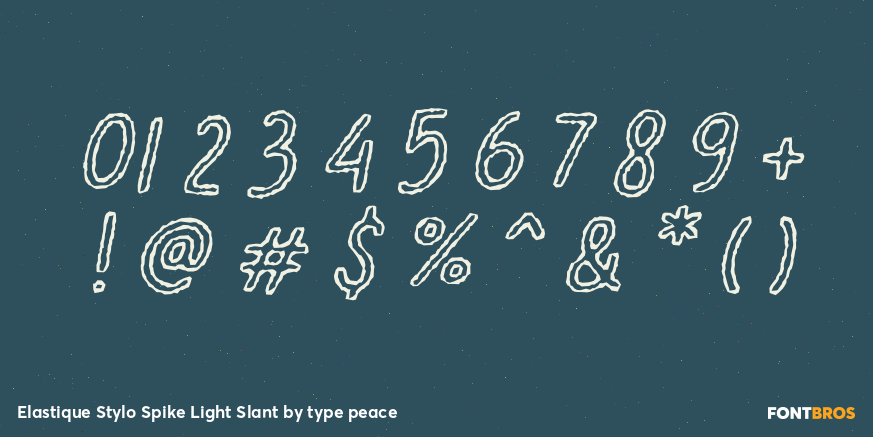 Elastique Stylo Spike Light Slant Font Poster #4
