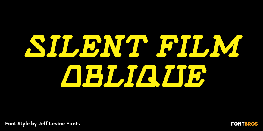 Silent Film Oblique Poster