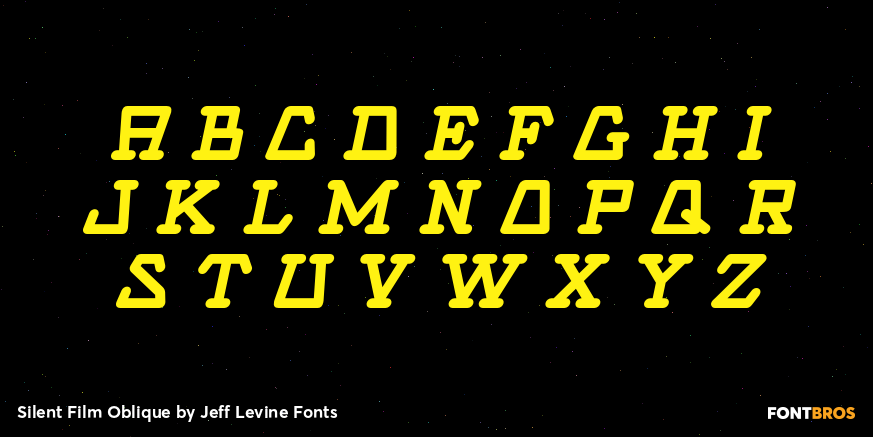 Silent Film Oblique Font Poster #3