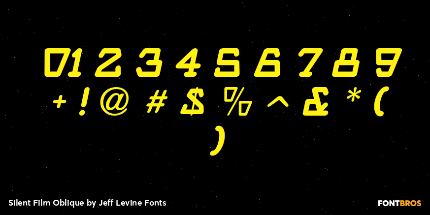 Silent Film Oblique Font Poster #4