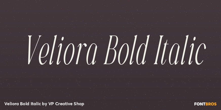 Veliora Bold Italic Font Poster #1