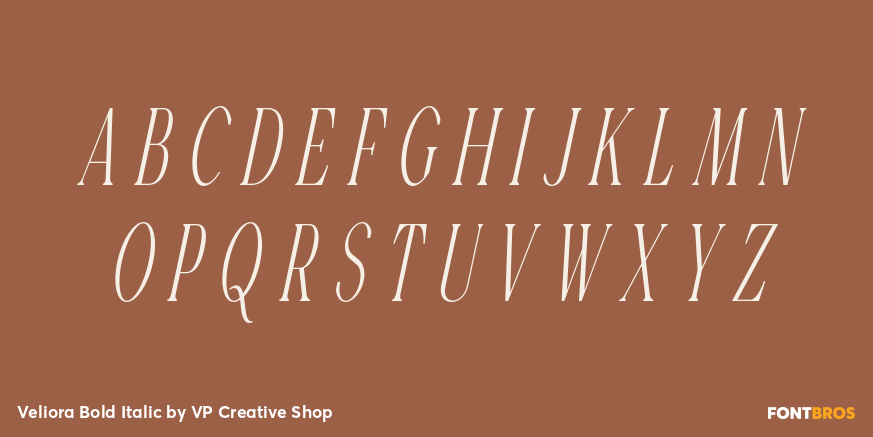 Veliora Bold Italic Font Poster #2