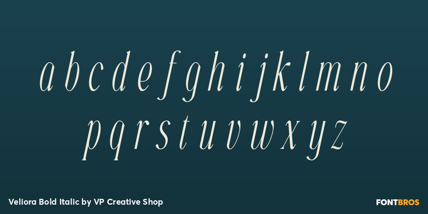 Veliora Bold Italic Font Poster #3