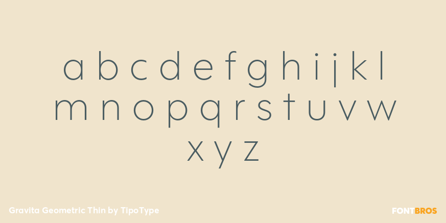 Gravita Geometric Thin Font Poster #3