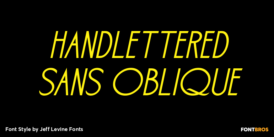 Handlettered Sans Oblique Poster