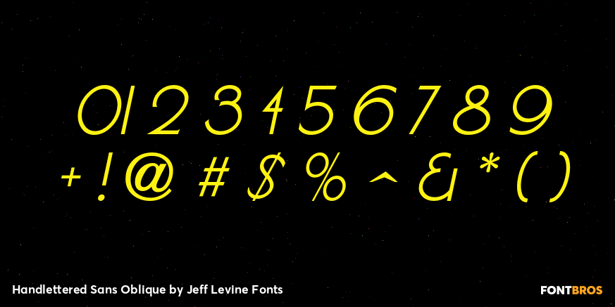 Handlettered Sans Oblique Font Poster #1