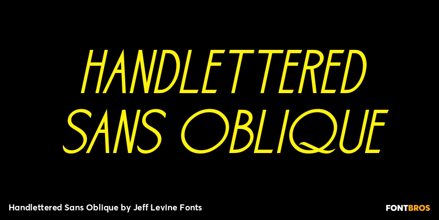 Handlettered Sans Oblique Poster