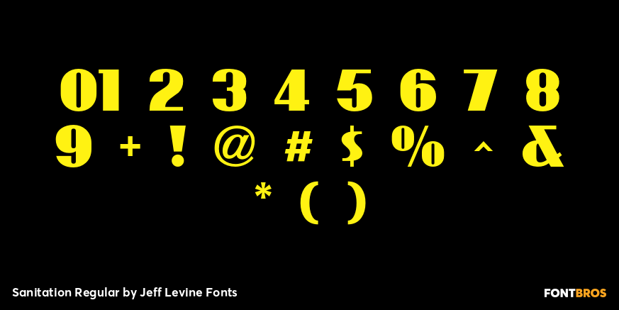 Sanitation Regular Font Poster #4