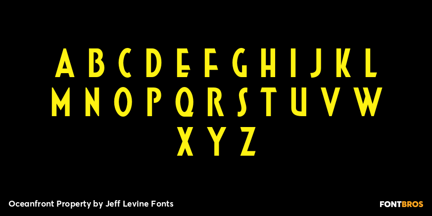 Oceanfront Property Font Poster #2