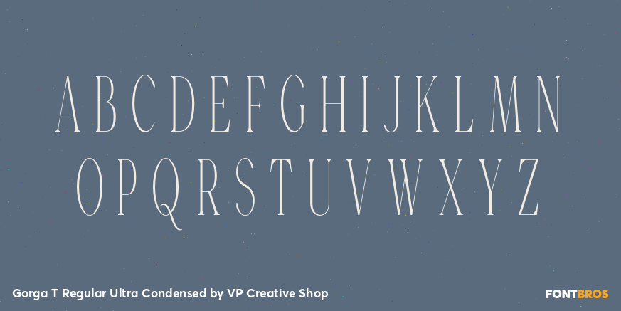 Gorga T Regular Ultra Condensed Font Poster #2