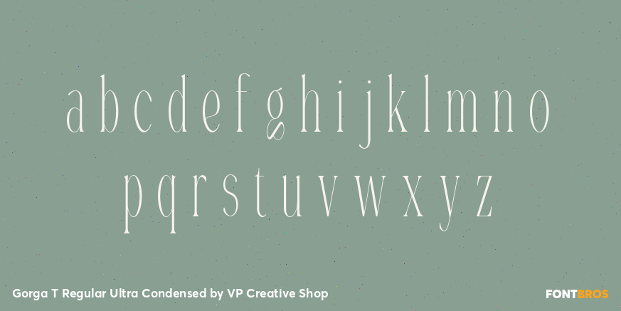 Gorga T Regular Ultra Condensed Font Poster #3