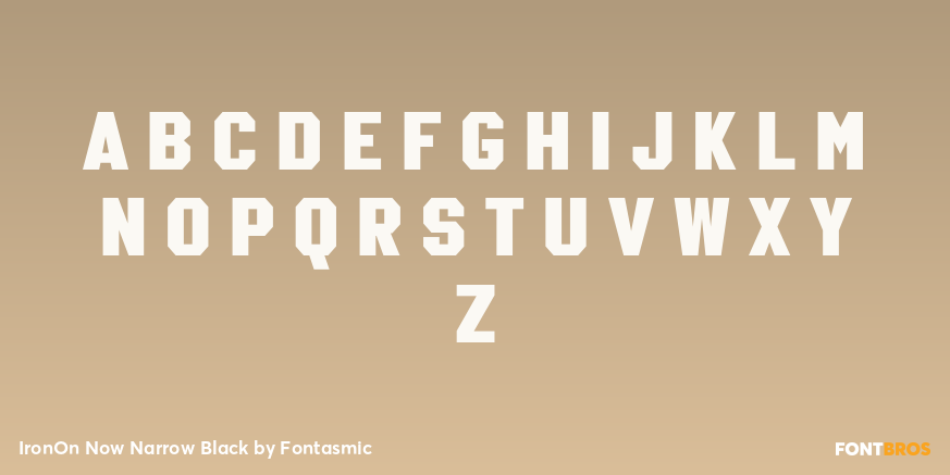 IronOn Now Narrow Black Font Poster #1