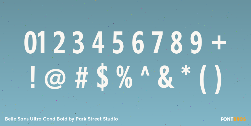 Belle Sans Ultra Cond Bold Font Poster #1