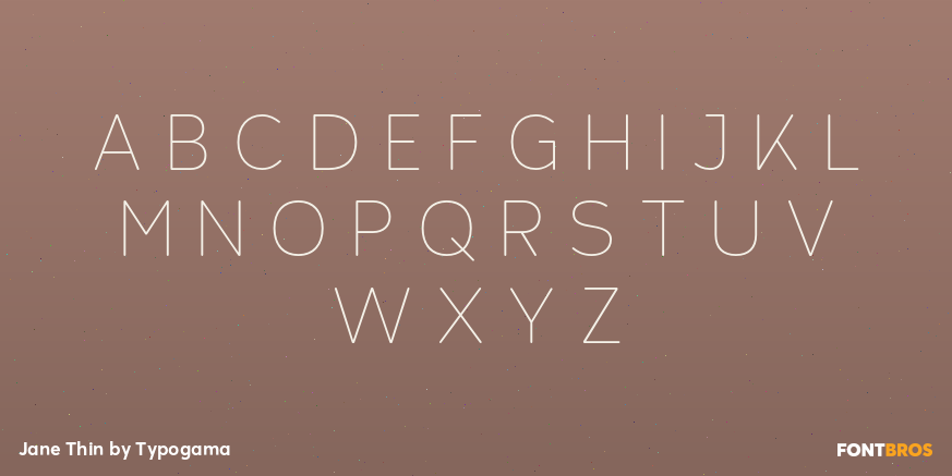 Jane Thin Font Poster #2