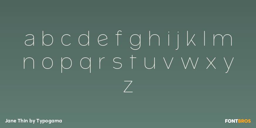 Jane Thin Font Poster #3