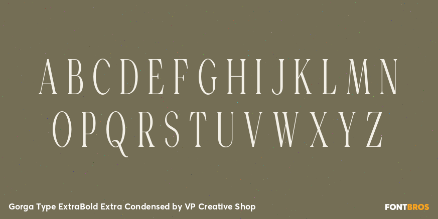 Gorga Type ExtraBold Extra Condensed Font Poster #2