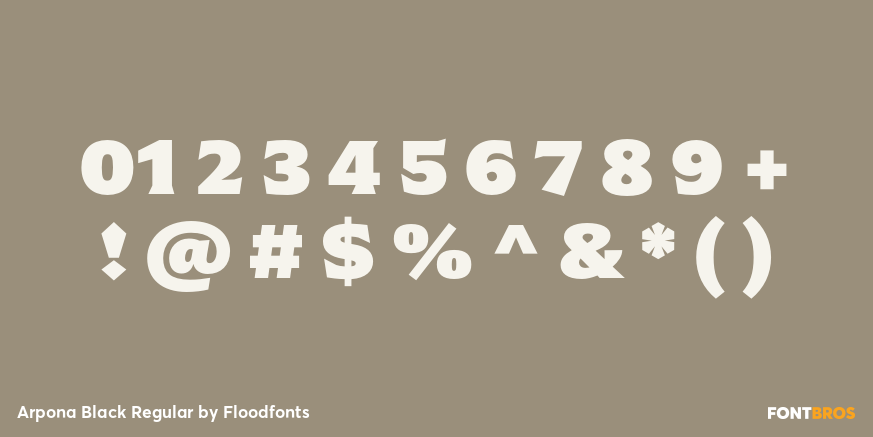 Arpona Black Regular Font Poster #1