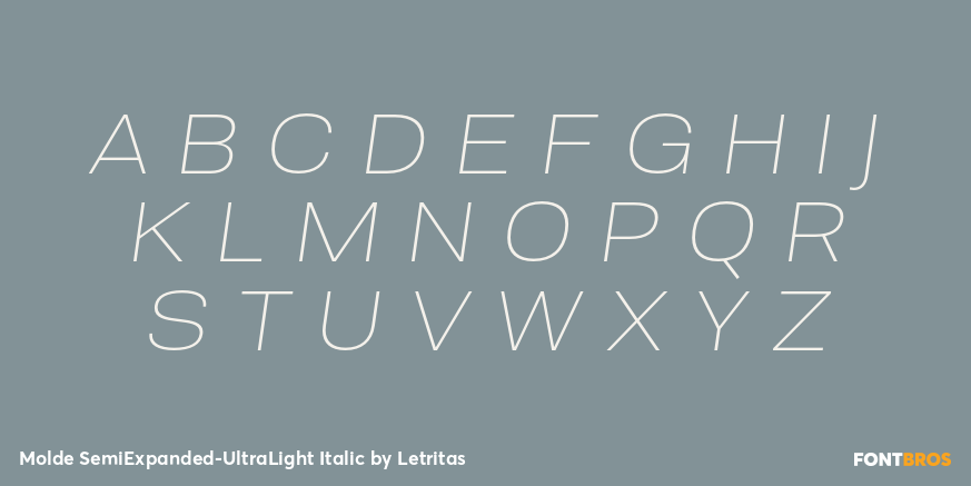 Molde SemiExpanded-UltraLight Italic Font Poster #2
