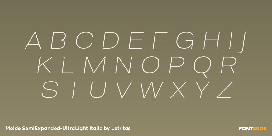 Molde SemiExpanded-UltraLight Italic Font Poster #2