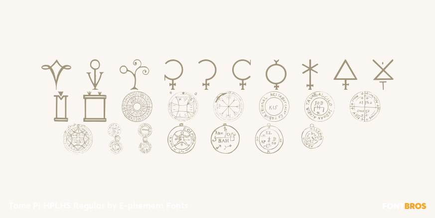 Tome Pi HPLHS Regular Font Poster #2