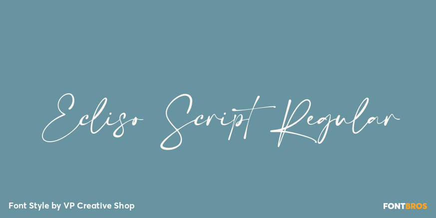 Ecliso Script Regular Poster