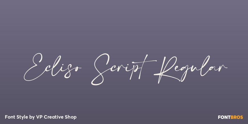 Ecliso Script Regular Poster