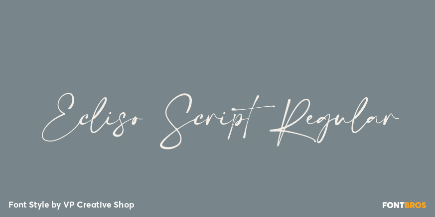 Ecliso Script Regular Poster