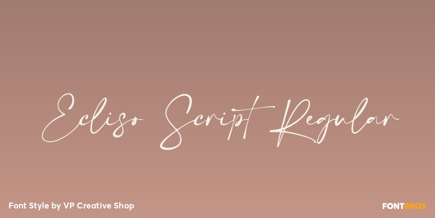 Ecliso Script Regular Poster