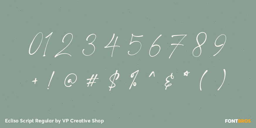 Ecliso Script Regular Font Poster #1