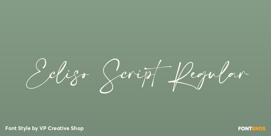 Ecliso Script Regular Poster
