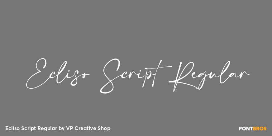 Ecliso Script Regular Poster