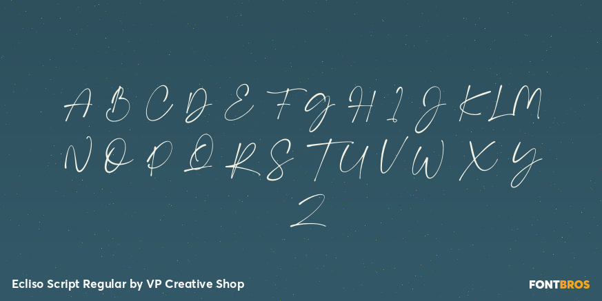 Ecliso Script Regular Font Poster #2