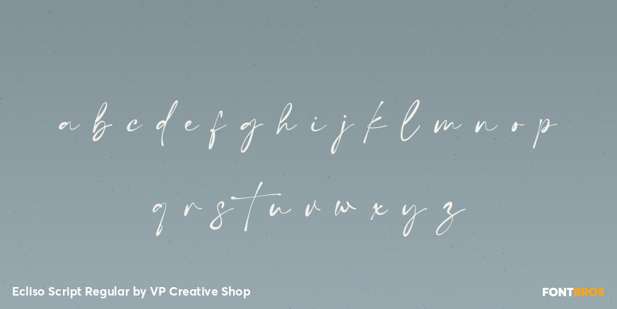 Ecliso Script Regular Font Poster #3