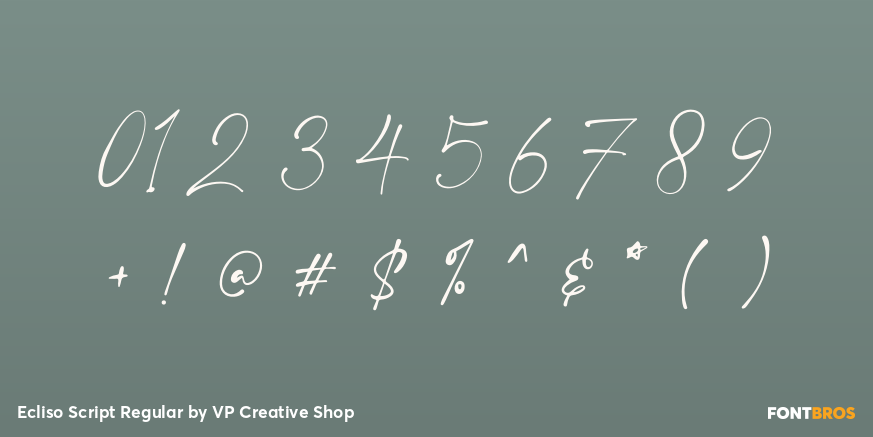 Ecliso Script Regular Font Poster #4