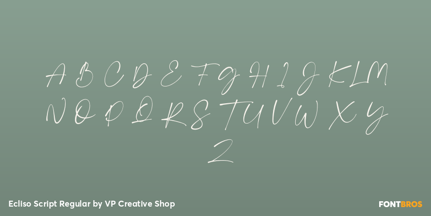 Ecliso Script Regular Font Poster #1
