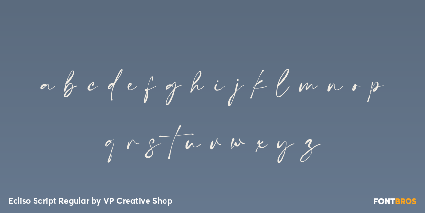 Ecliso Script Regular Font Poster #1