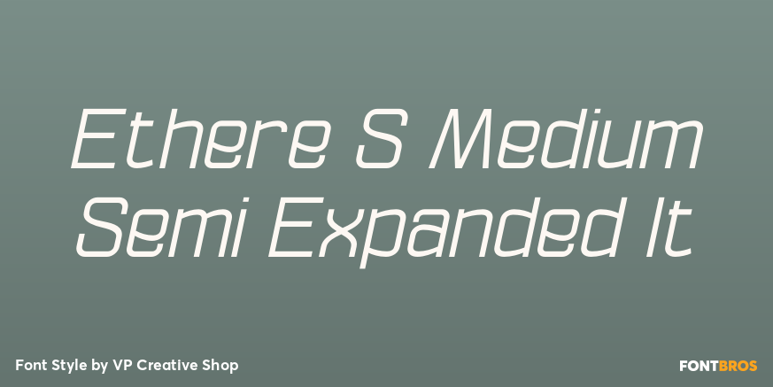 Ethere S Medium Semi Expanded It Font Poster #1