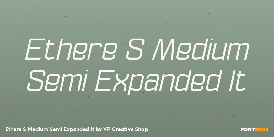 Ethere S Medium Semi Expanded It Font Poster #1