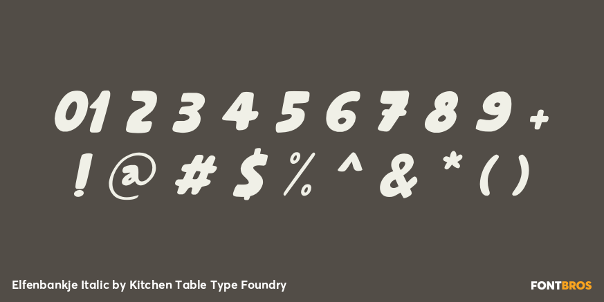 Elfenbankje Italic Font Poster #4