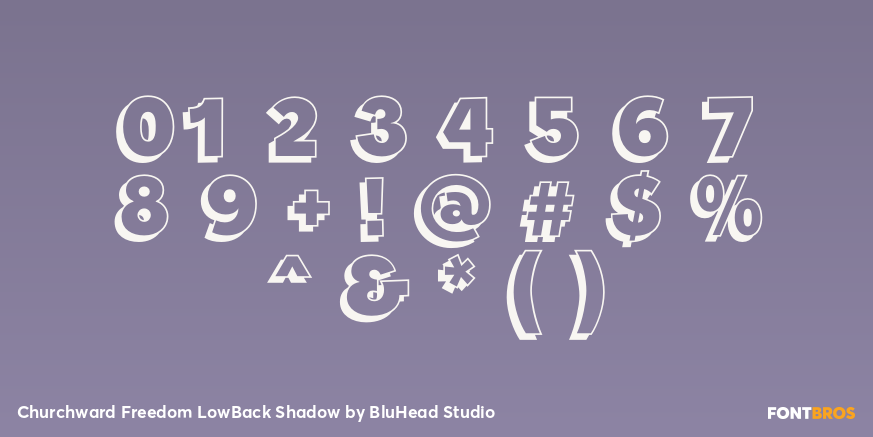 Churchward Freedom LowBack Shadow Font Poster #1