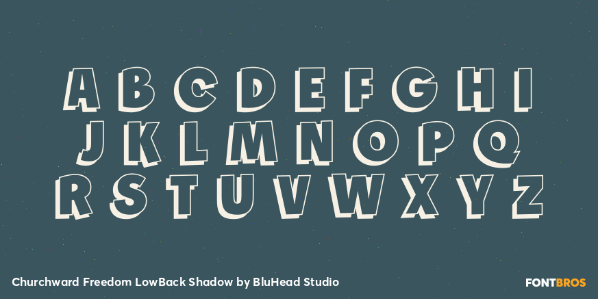 Churchward Freedom LowBack Shadow Font Poster #1