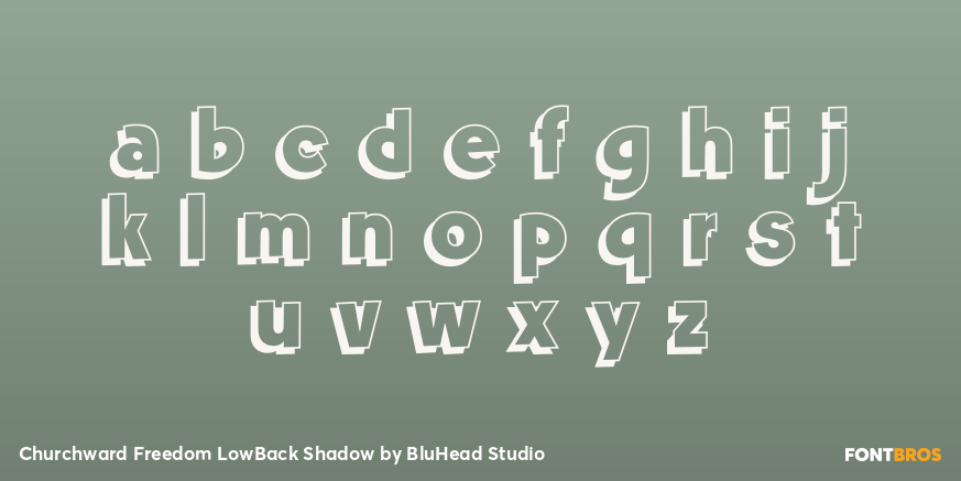 Churchward Freedom LowBack Shadow Font Poster #1