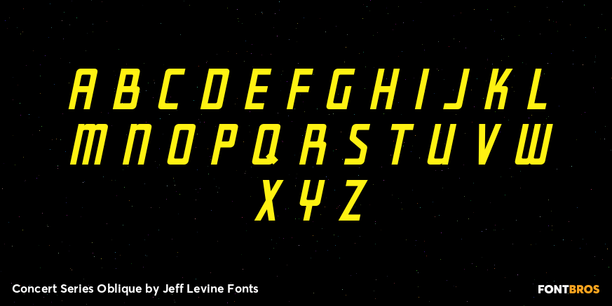 Concert Series Oblique Font Poster #2