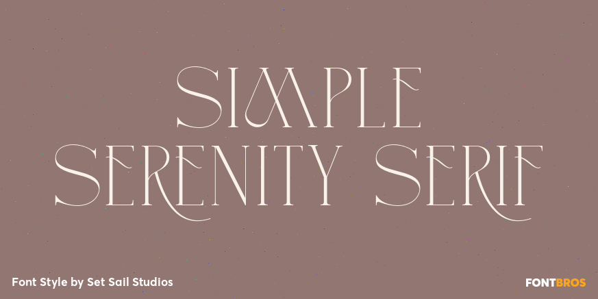 Simple Serenity Serif Poster