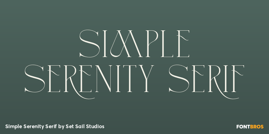 Simple Serenity Serif Poster