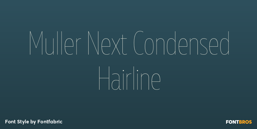 Muller Next Condensed Hairline Poster