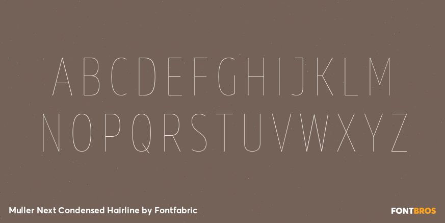 Muller Next Condensed Hairline Font Poster #2
