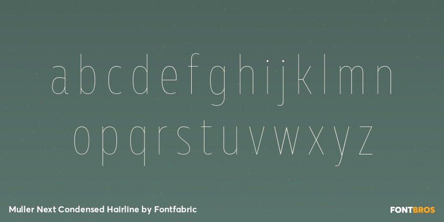 Muller Next Condensed Hairline Font Poster #3
