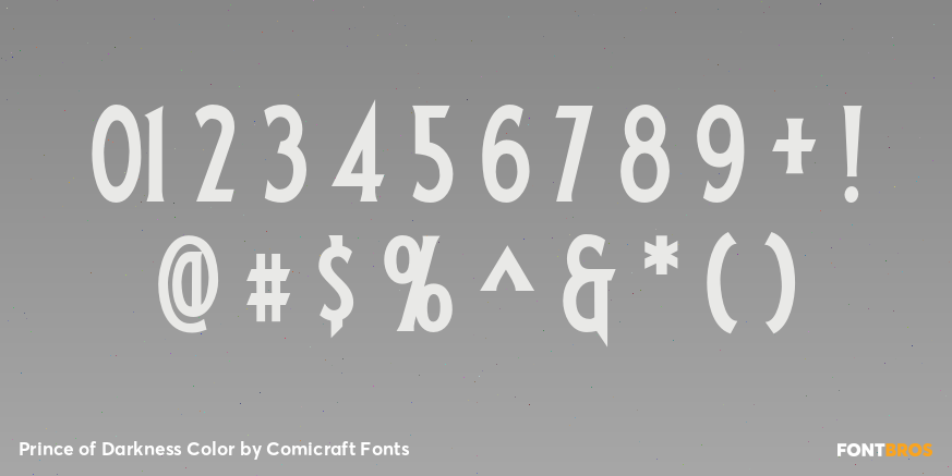 Prince of Darkness Color Font Poster #1