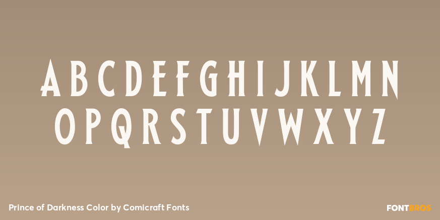 Prince of Darkness Color Font Poster #1